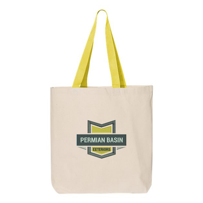Embroidered 11L Canvas Tote | Custom Contrast-Handle Tote Bag