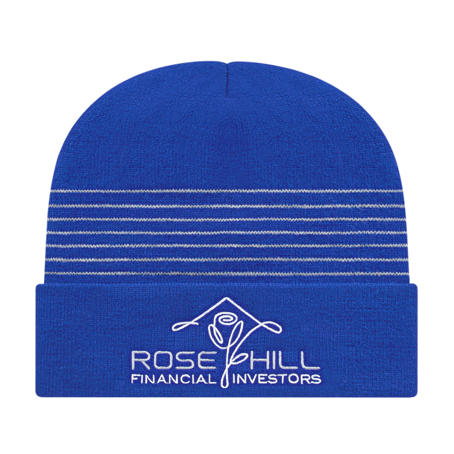 Thin Striped Knit Cap with Cuff