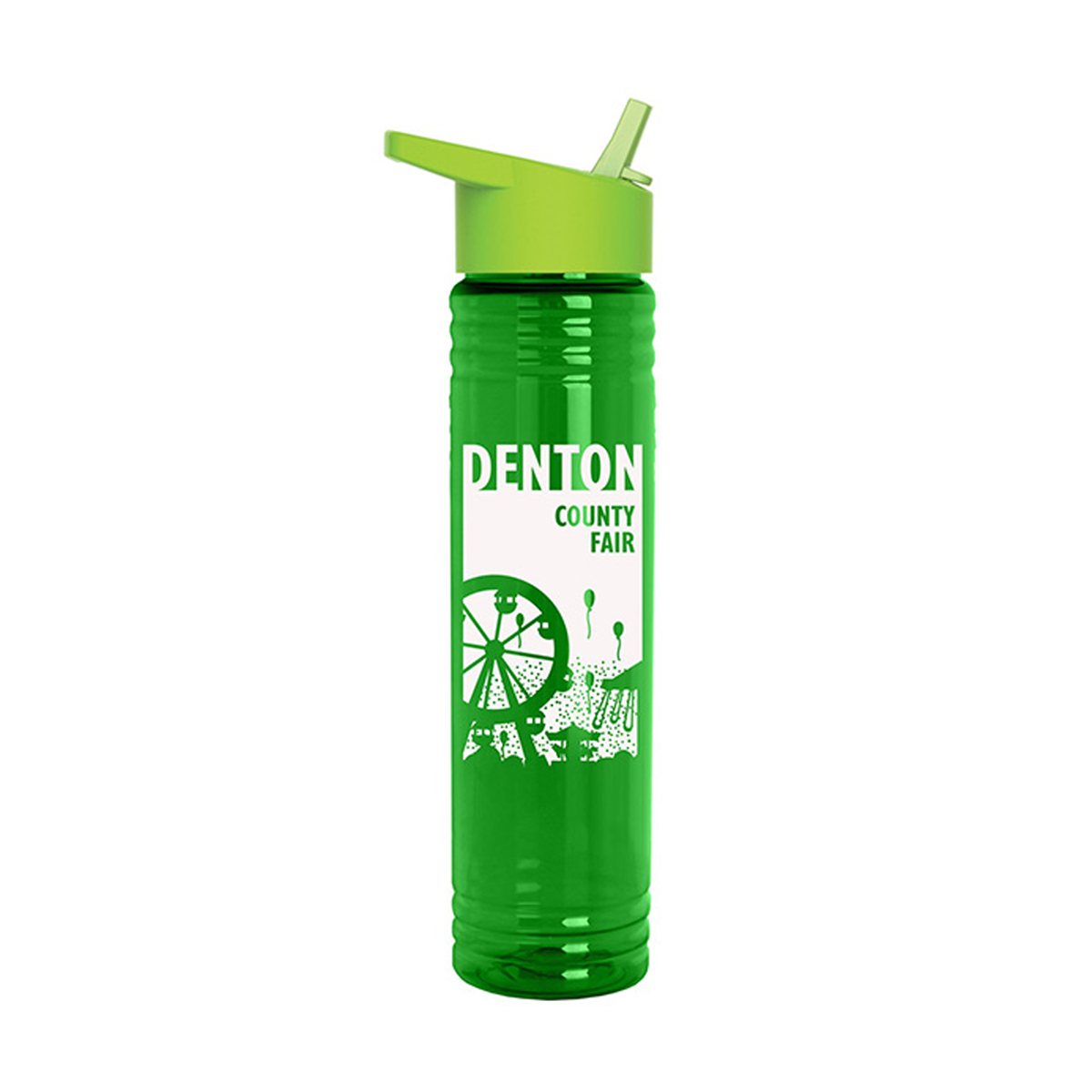 32 oz. Adventure Bottle with Flip Straw Lid made with Tritan Renew, Screen Print