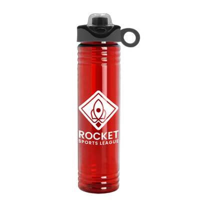 32 oz. Adventure Bottle with Drink-Thru Snap On Silicone Loop Handle Lid made with Tritan Renew, Screen Print