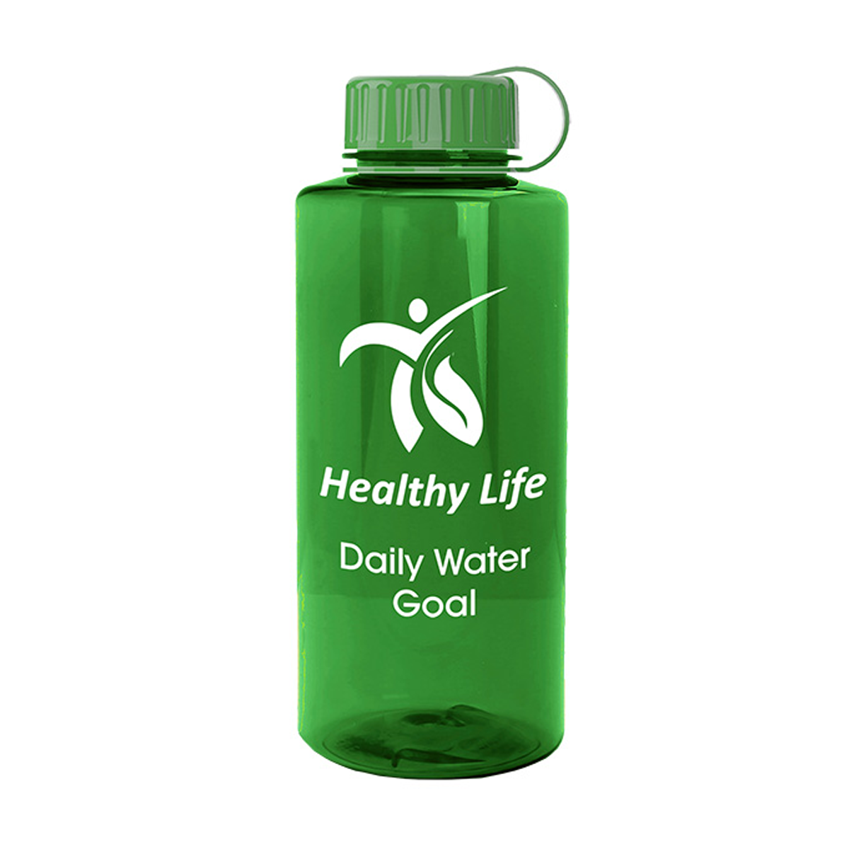 The Mountaineer 36 oz. Tritan Bottle with Tethered lid, Screen Print
