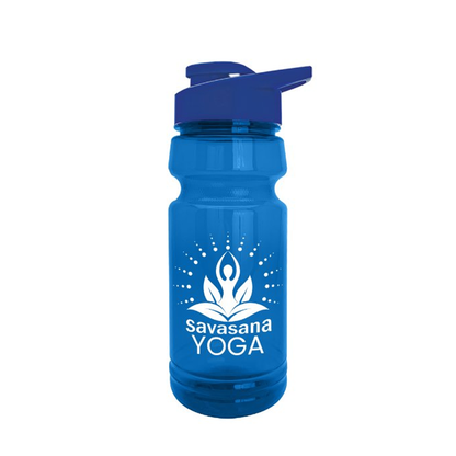 The Backer 24 oz. UpCycle RPET Bottles with Drink-Thru Lid, Screen Print