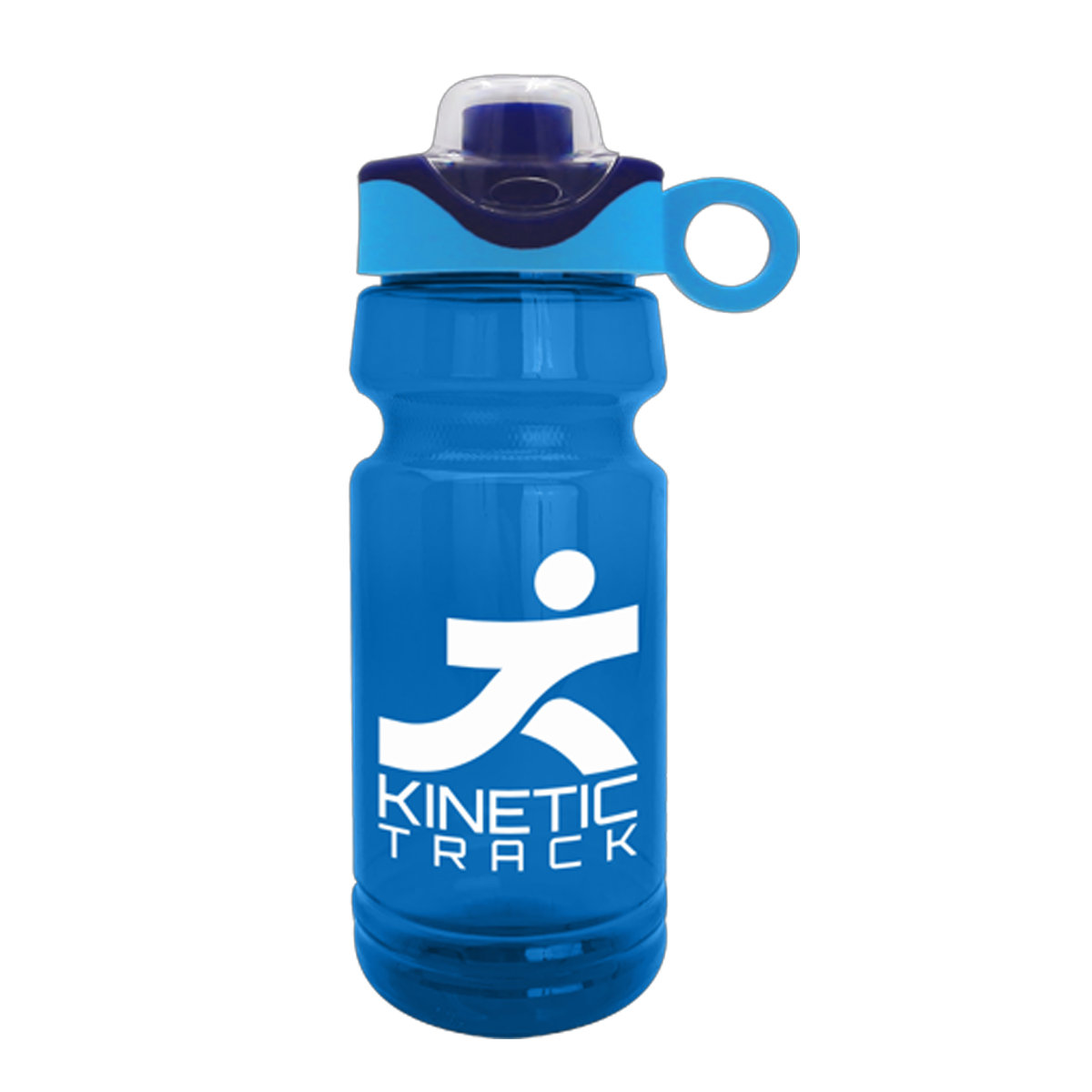 The Trainer 24 oz. UpCycle rPET Bottle with Drink-thru Snap On Silicone Loop Handle Lid, Screen Print