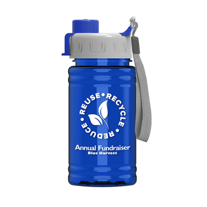 UpCycle Mini 16 oz. rPet Sports Bottle with Quick Snap Lid, Screen Print