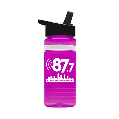 20 oz. UpCycle rPET Bottle With Flip Straw Lid And Grip Band, Screen Print