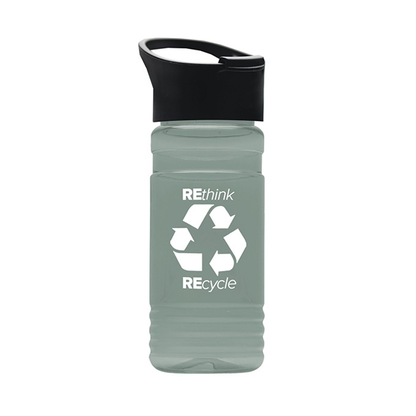 20 oz. UpCycle rPET Bottle With Pop Up Sip Lid, Screen Print