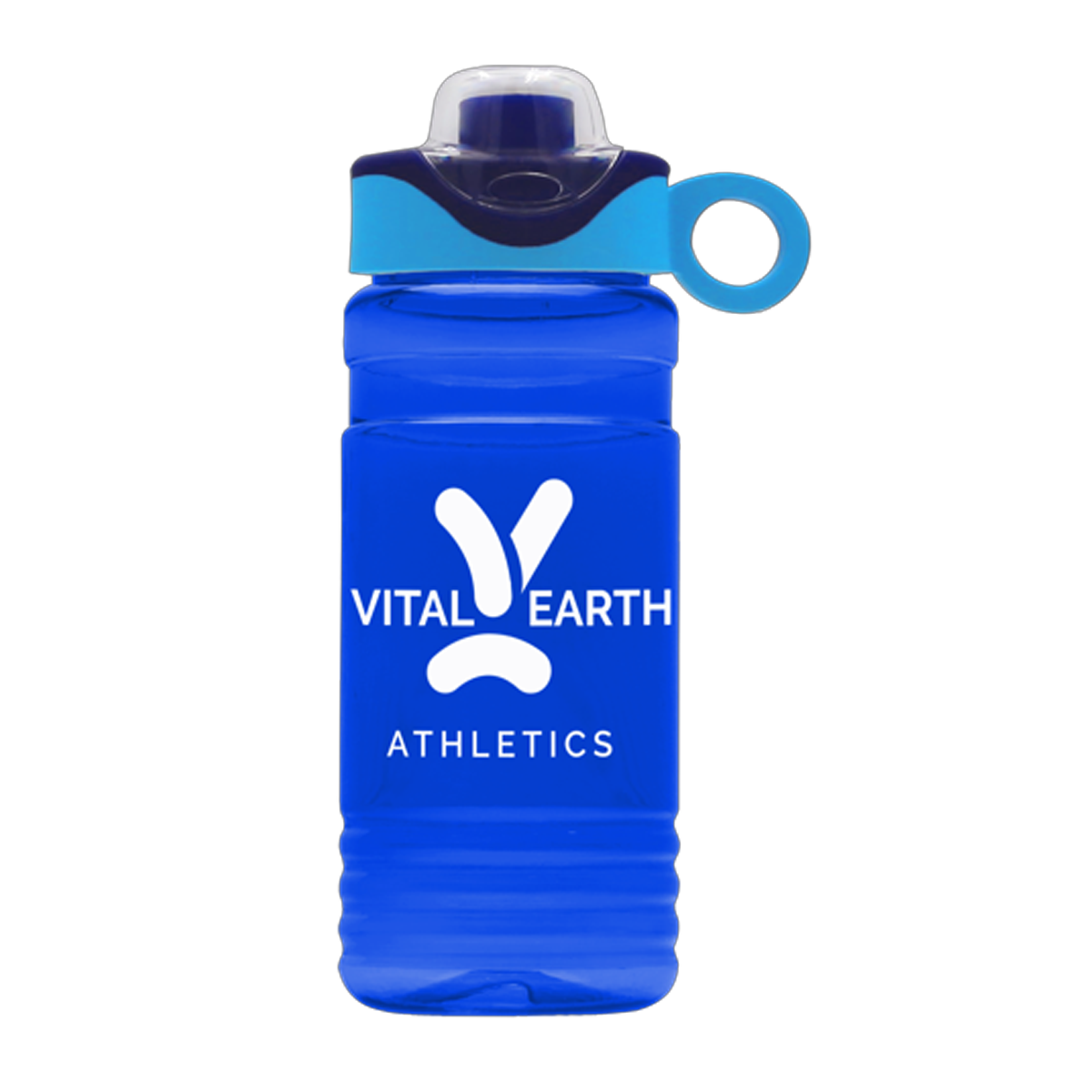 20 oz. UpCycle rPET Bottle Drink-Thru Snap On Silicone Loop Handle Lid, Screen Print