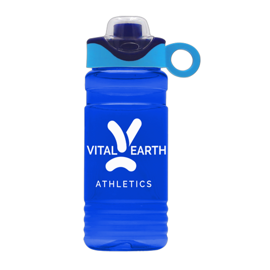 20 oz. UpCycle rPET Bottle Drink-Thru Snap On Silicone Loop Handle Lid, Screen Print