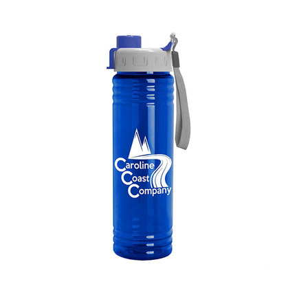 24 oz. Slim Fit UpCycle RPET Bottles with Quick Snap Lid, Screen Print