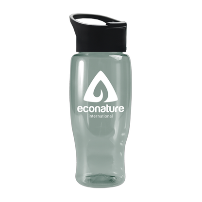 UpCycle Poly-Pure 27 Oz. Transparent Bottle with Pop-up Sip Lid, Full Color