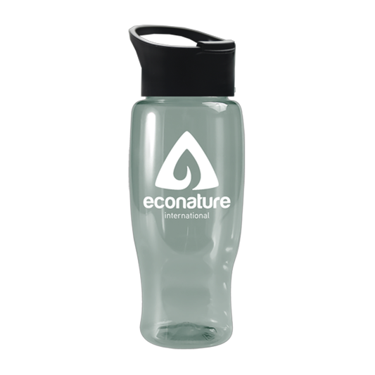 UpCycle Poly-Pure 27 Oz. Transparent Bottle with Pop-up Sip Lid, Full Color