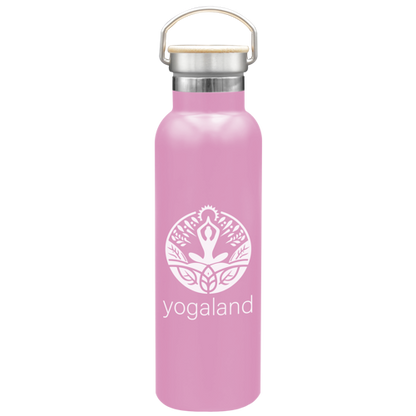 The Serene 20 Oz. Extra Large Stainless Steel With Bamboo Lid, Screen Print