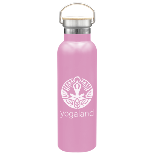 The Serene 20 Oz. Extra Large Stainless Steel With Bamboo Lid, Screen Print