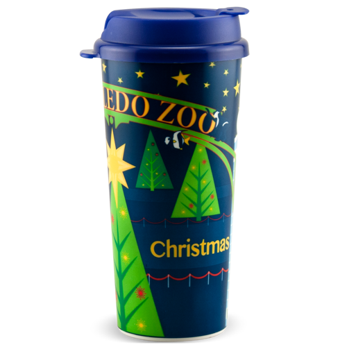 16 oz Double Wall Hot Beverage Tumbler with Flip Lid