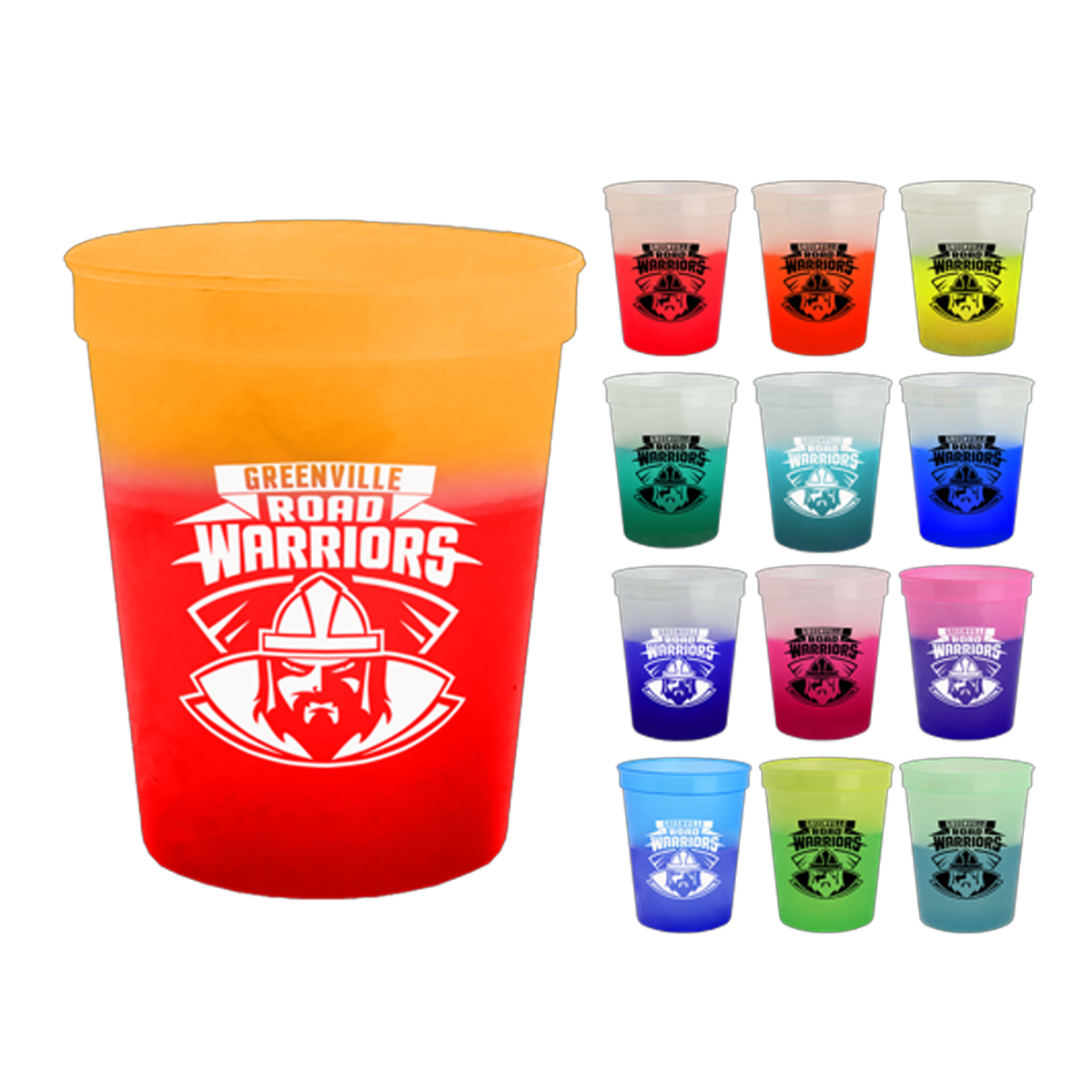 Cups-On-The-Go -16 oz. Cool Color Change Stadium Cup, Screen Print