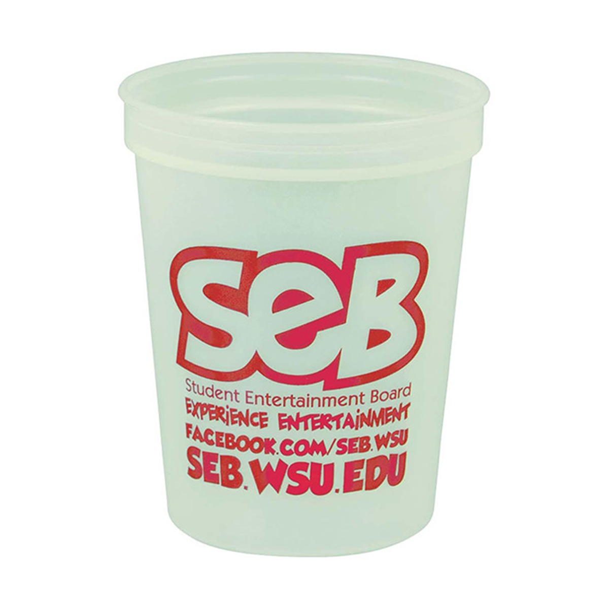 Glow In The Dark 16 oz. Stadium Cup, Screen Print