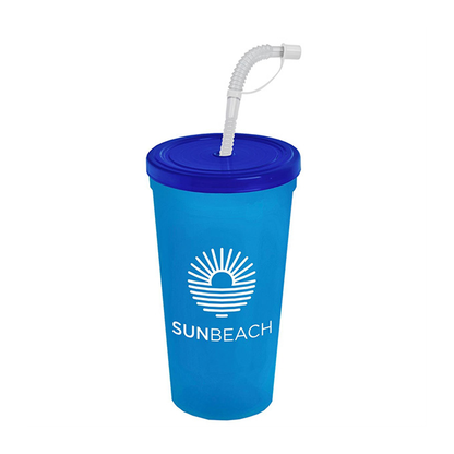 24 oz. Sports Sipper Cup with Flex Straw, Screen Print