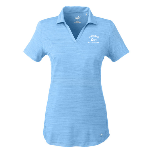 Puma Golf Ladies' Cloudspun Free V-Neck Polo, Screen Print
