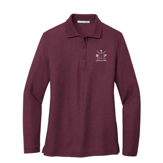 Port Authority® Women's Silk Touch™ Long Sleeve Polo, Printed