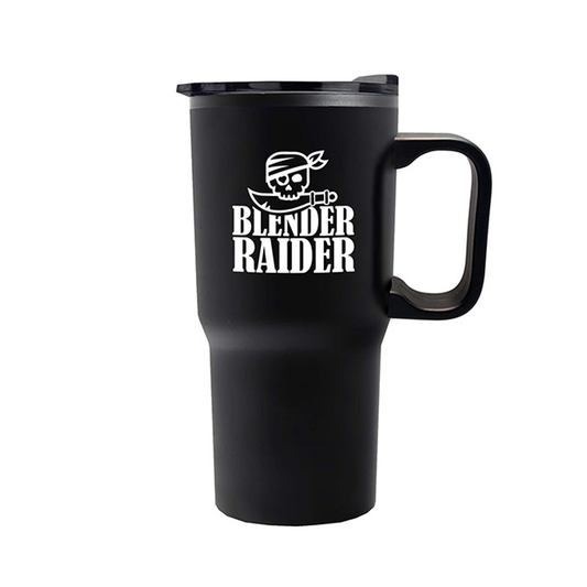 The Major - 18 oz. Stainless Steel Auto Tumbler with Plastic Handle, Screen Print