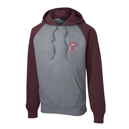 Sport-Tek® Raglan Colorblock Pullover Hooded Sweatshirt, Full Color