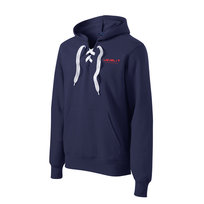 Sport-Tek® Lace Up Pullover Hooded Sweatshirt, Printed
