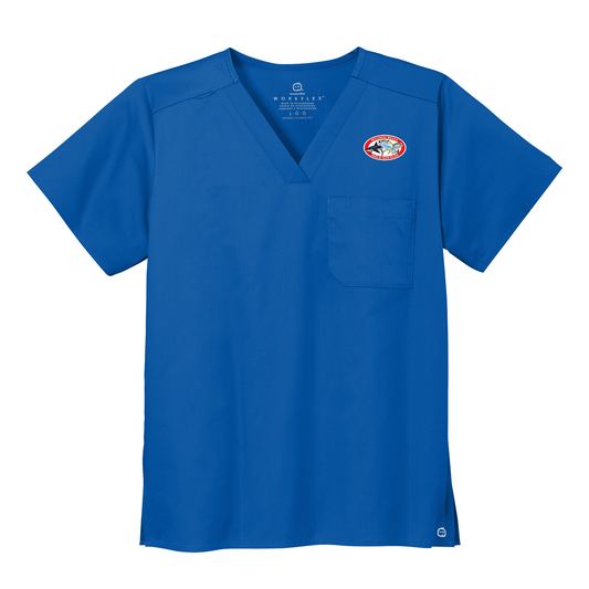 Wink® Unisex WorkFlex Chest Pocket V-Neck Top, Full Color