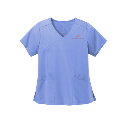 Wink® Women’s Premiere Flex™ Mock Wrap Top, Screen Print