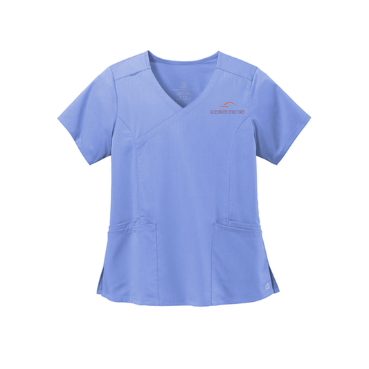 Wink® Women’s Premiere Flex™ Mock Wrap Top, Screen Print