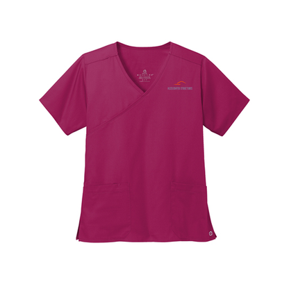 Wink® Women’s WorkFlex™ Mock Wrap Top, Screen Print