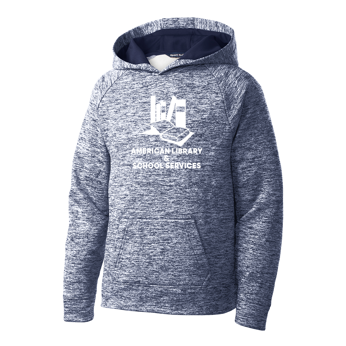 Sport-Tek® Youth PosiCharge® Electric Heather Fleece Hooded Pullover, Printed