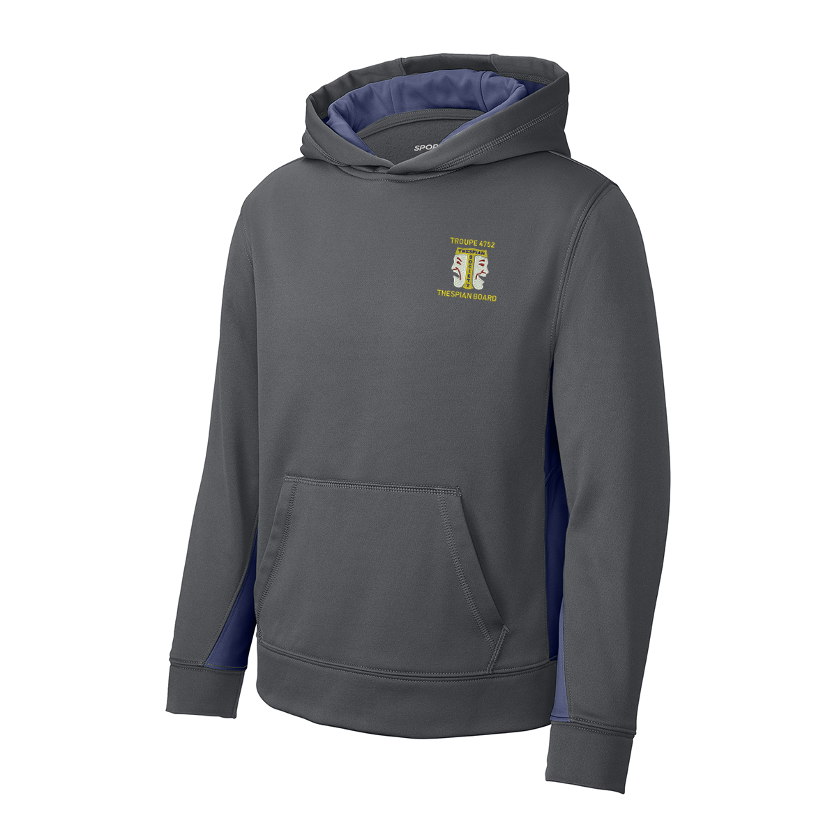 Sport-Tek® Youth Sport-Wick® Fleece Colorblock Hooded Pullover