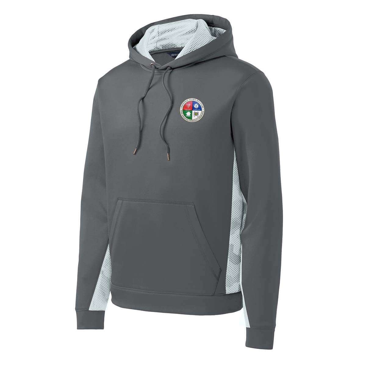 Sport-Tek® Youth Sport-Wick® CamoHex Fleece Colorblock Hooded Pullover, Full Color