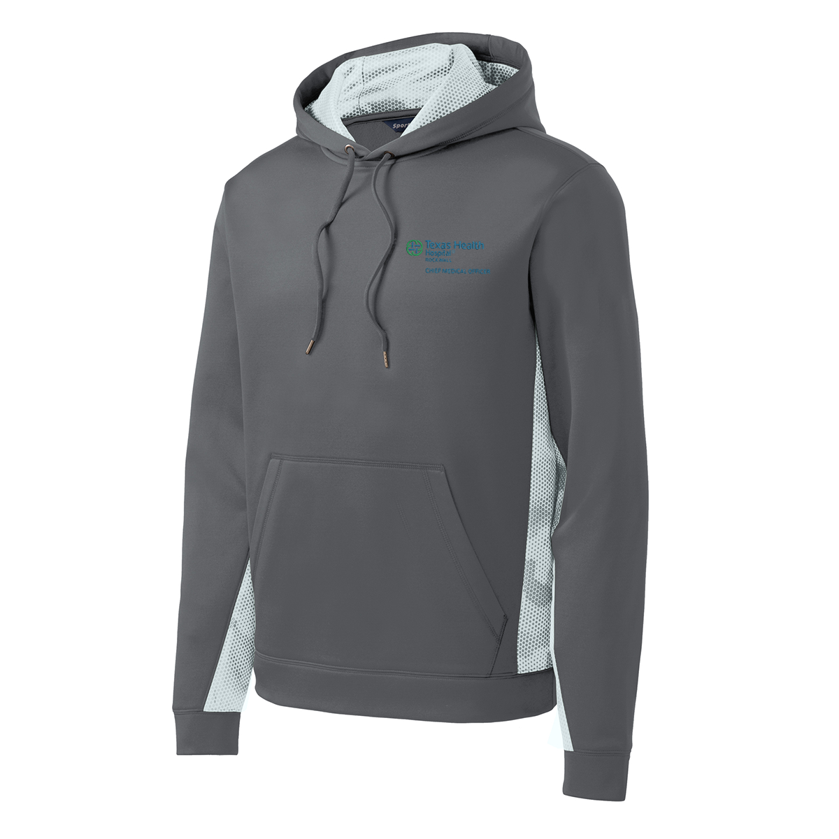 Sport-Tek® Youth Sport-Wick® CamoHex Fleece Colorblock Hooded Pullover