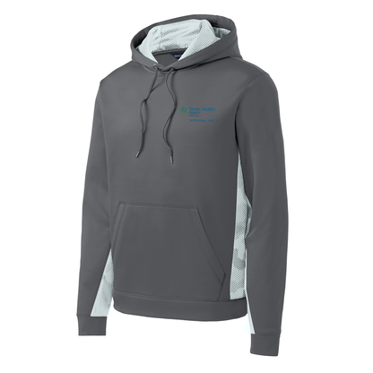 Sport-Tek® Youth Sport-Wick® CamoHex Fleece Colorblock Hooded Pullover