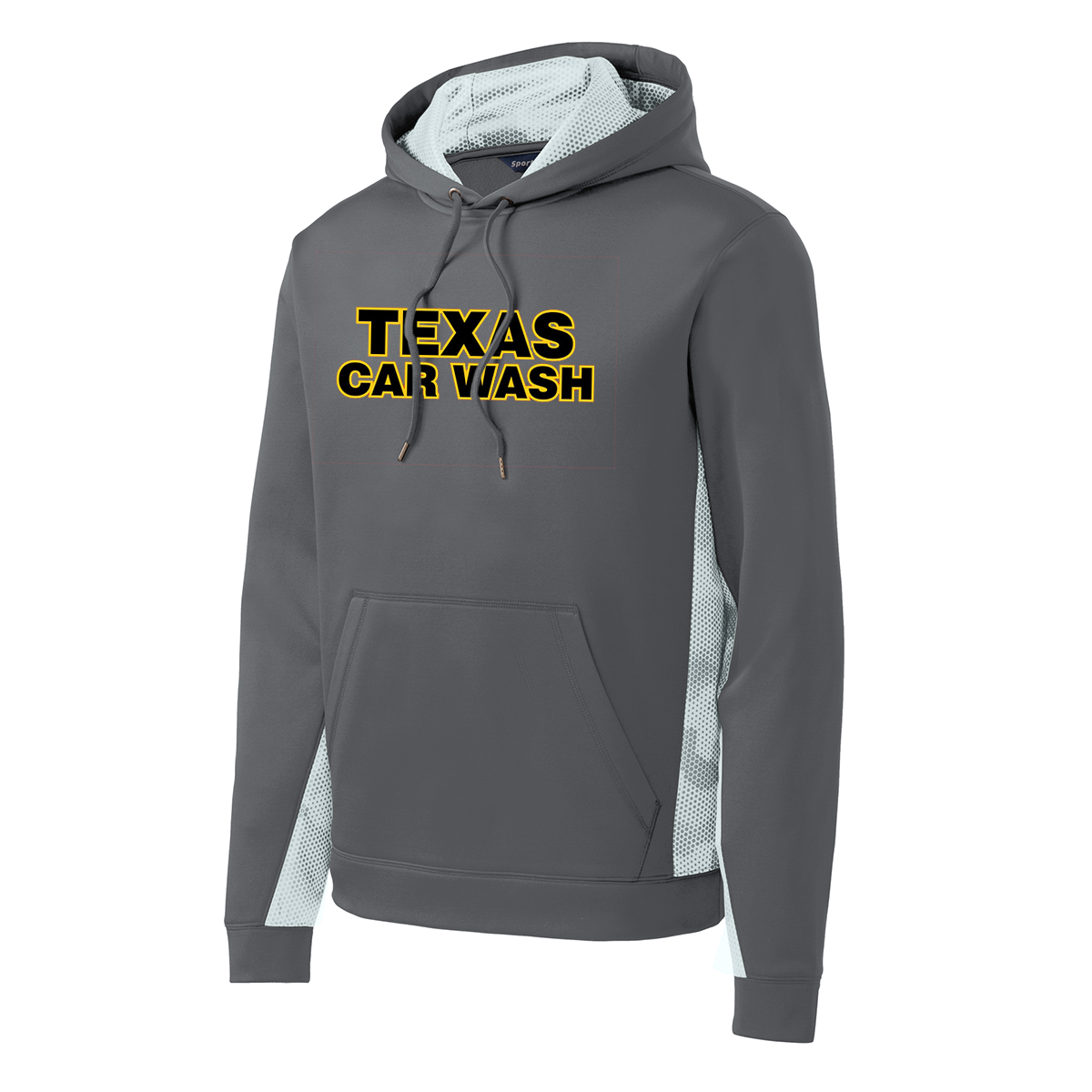 Sport-Tek® Youth Sport-Wick® CamoHex Fleece Colorblock Hooded Pullover, Printed