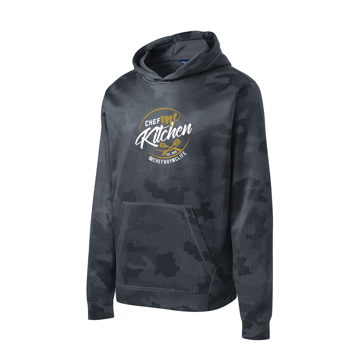 Sport-Tek® Youth Sport-Wick® CamoHex Fleece Hooded Pullover, Full Color