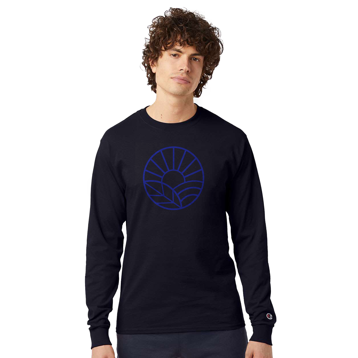 Champion long sleeve shirt blue on sale