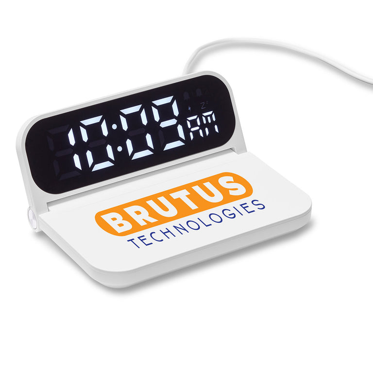 Foldable Alarm Clock & Wireless Charger