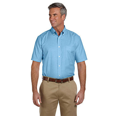 Harriton Mens Short-Sleeve Oxford with Stain-Release - EZ Corporate Clothing
 - 3