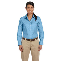 Harriton Ladies Long-Sleeve Oxford with Stain-Release - EZ Corporate Clothing
 - 3