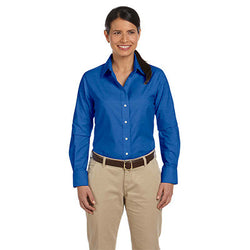 Harriton Ladies Long-Sleeve Oxford with Stain-Release - EZ Corporate Clothing
 - 2
