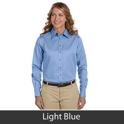 Harriton Ladies Long-Sleeve Twill Shirt With Stain-Release - EZ Corporate Clothing
 - 10