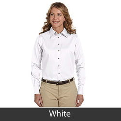 Harriton Ladies Long-Sleeve Twill Shirt With Stain-Release - EZ Corporate Clothing
 - 19