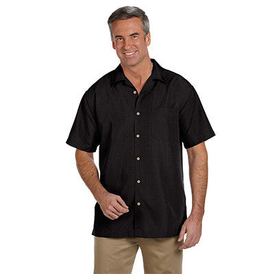 Harriton Mens Barbados Textured Camp Shirt - EZ Corporate Clothing
 - 2