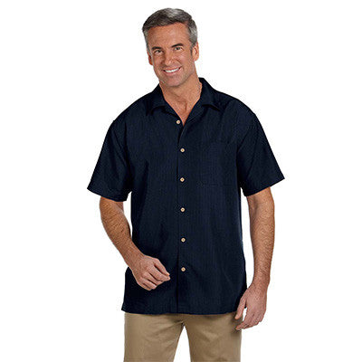 Harriton Mens Barbados Textured Camp Shirt - EZ Corporate Clothing
 - 6