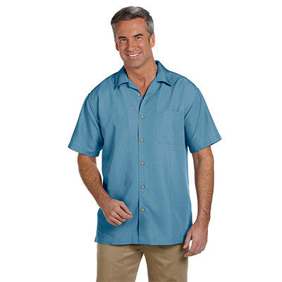 Harriton Mens Barbados Textured Camp Shirt - EZ Corporate Clothing
 - 3