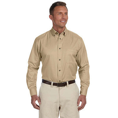 Harriton Mens Long-Sleeve Twill Shirt With Stain-Release - EZ Corporate Clothing
 - 13