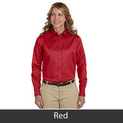 Harriton Ladies Long-Sleeve Twill Shirt With Stain-Release - EZ Corporate Clothing
 - 13