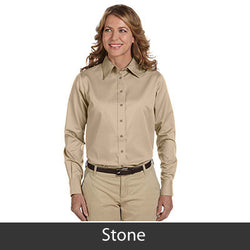 Harriton Ladies Long-Sleeve Twill Shirt With Stain-Release - EZ Corporate Clothing
 - 14